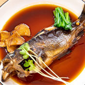 サーモンの蜂蜜マスタード和えの写真