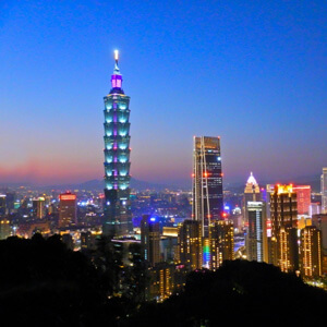 象山から見える台北の夜景