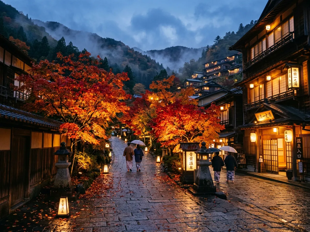 湯灯温泉 紅葉祭りの様子