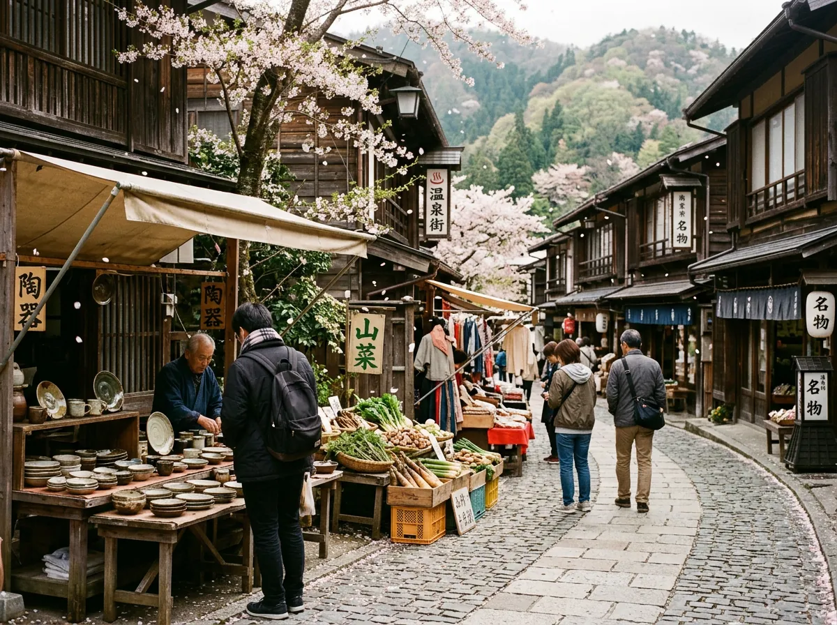 春の湯灯市の様子