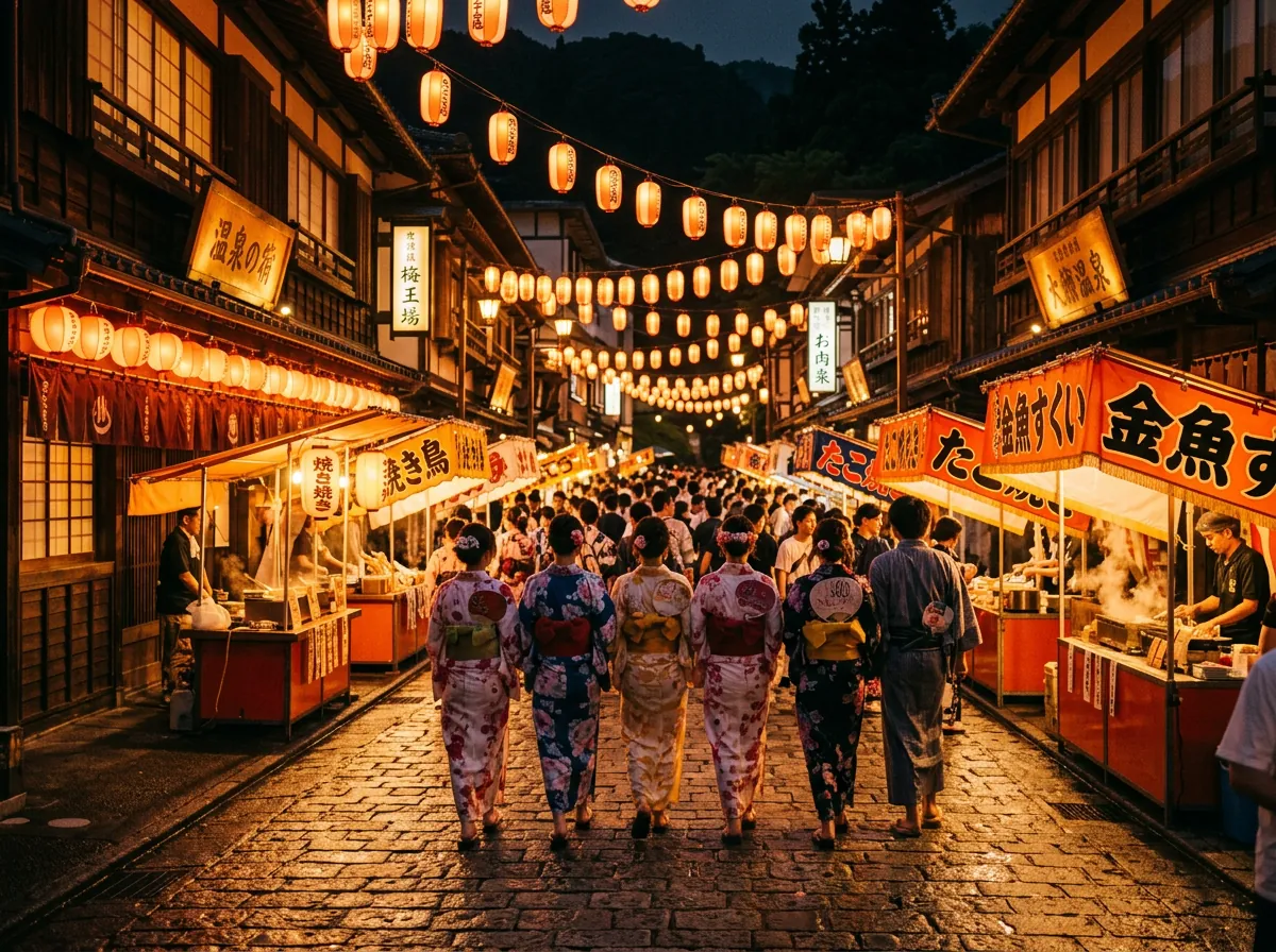 湯灯夏祭りの様子