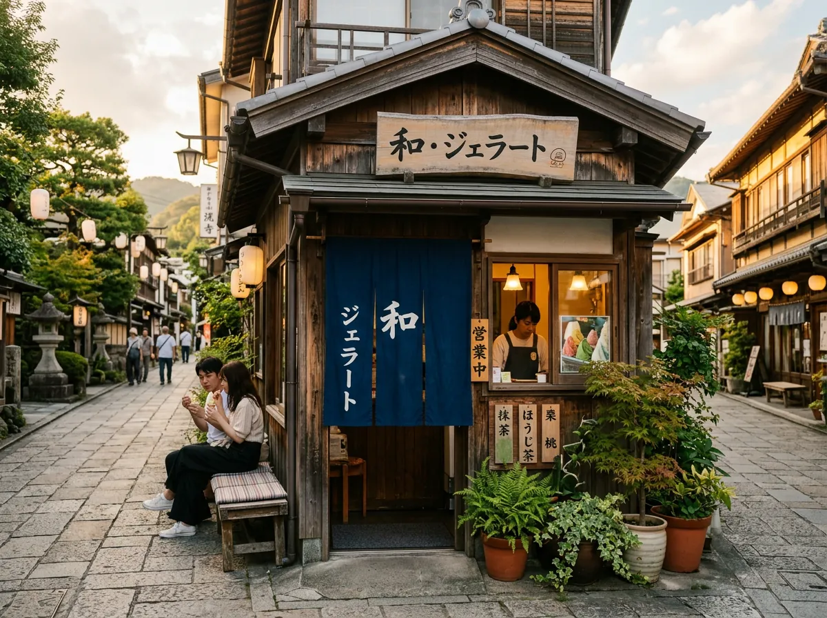 小さな店先の外観