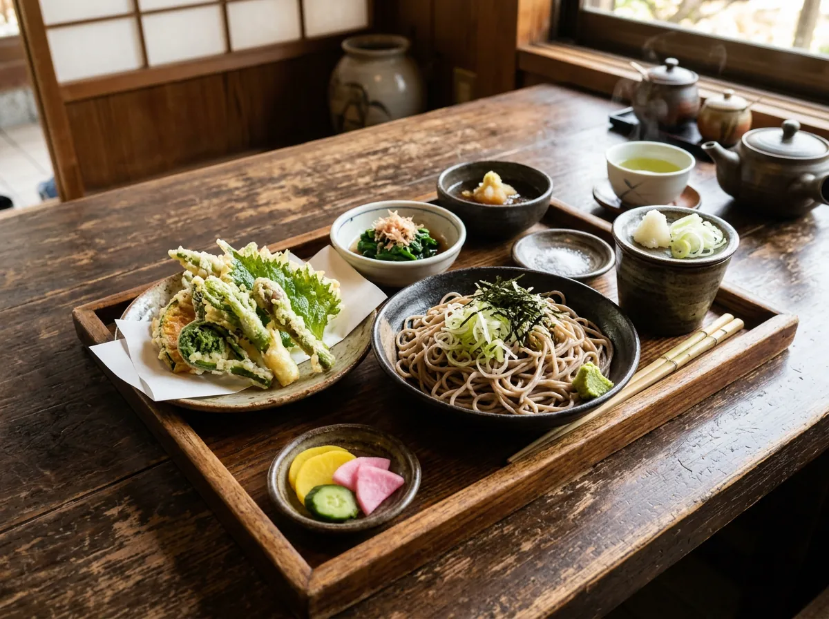 山菜の天ぷらセット